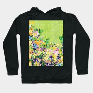 Fresh Floral Crepe Pattern Hoodie